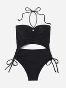 Maiô Halter Com Amarração Lateral E Design Minimalista