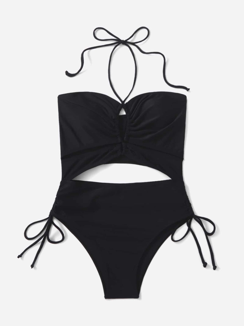 Maiô Halter Com Amarração Lateral E Design Minimalista