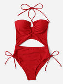 Maiô Halter Com Amarração Lateral E Design Minimalista