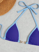 Biquíni Halter Com Bojo Triangular E Modelagem Clássica