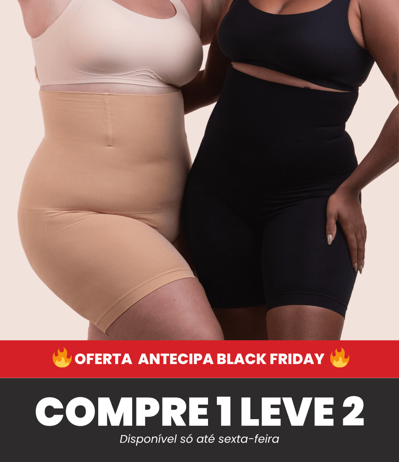 2 Up Shapers - Bermudas Modeladoras que Não Enrolam - Compre 1 Leve 2