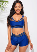 Conjunto Praia Com Top Tela E Short Esportivo