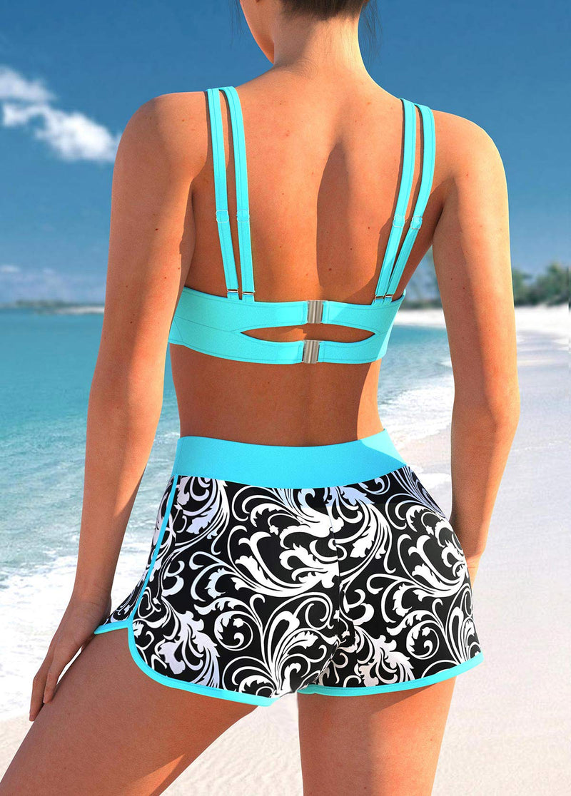 Conjunto Praia Estampado Com Top Laço E Short Confortável