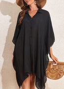 Saída de Praia Camisão com Botões e Caimento Solto