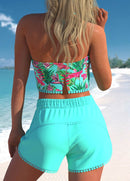 Conjunto Praia Top Cropped E Short Com Pompons