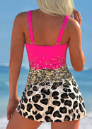 Maiô Estampado Floral Com Saia Assimétrica E Laço Lateral