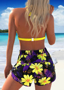 Conjunto Praia Top Frente Única E Short Floral