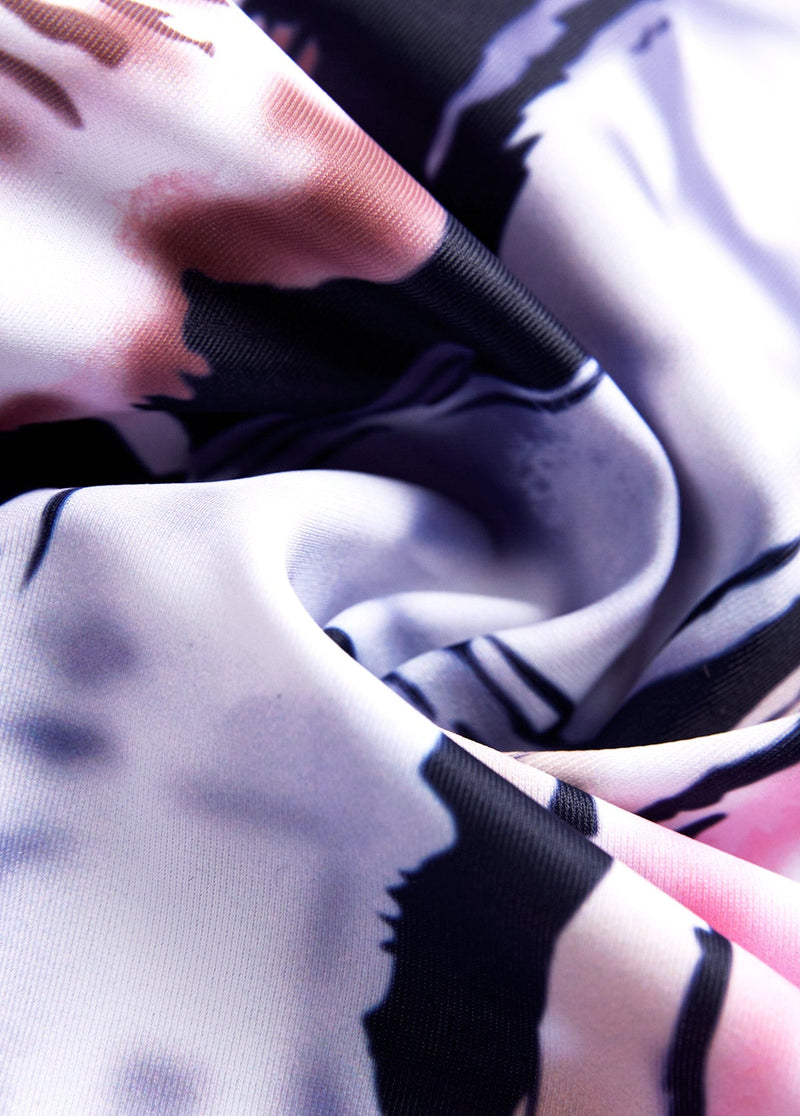 Tankíni Floral Com Recorte Frontal E Gradiente Suave