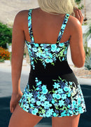 Maiô Estampado Com Saia Assimétrica E Amarração Lateral