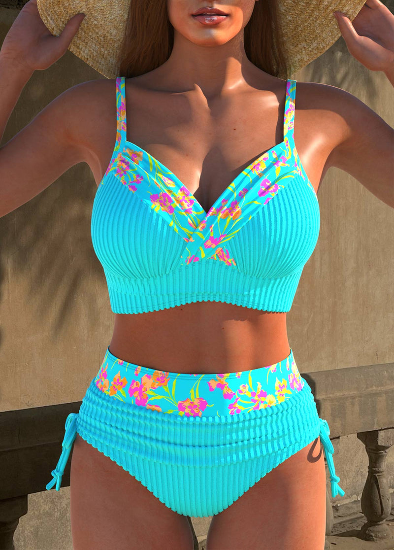 Biquíni Top Estruturado Estampa Floral Romântica