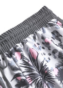 Tankíni Plissado Com Detalhes Estampados E Short Tropical