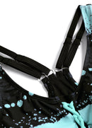 Tankíni Estampado Com Amarração Frontal E Bermuda Fitness