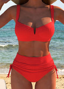 Biquíni Cintura Alta Texturizado Com Top Estruturado
