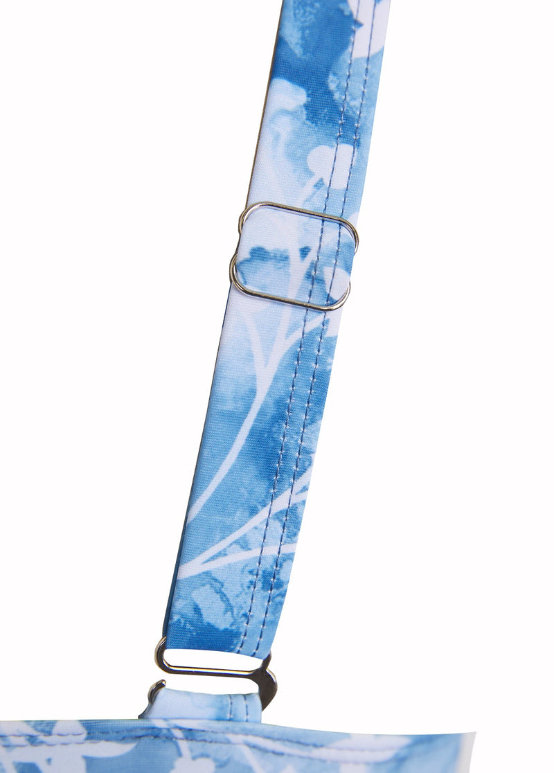 Maiô Estampado Floral Com Franzido E Laço Frontal