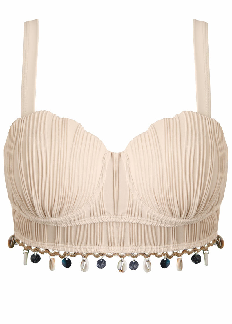 Biquíni Texturizado Cintura Alta Com Recorte Ondulado