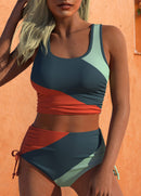 Biquíni Texturizado Cintura Alta Com Top Cropped