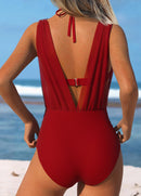 Maiô Renda Com Decote Profundo E Detalhe Central