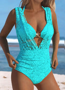 Maiô Renda Com Decote Profundo E Detalhe Central