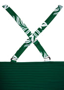 Tankíni Franzido Com Recorte Frontal E Alças Estampadas