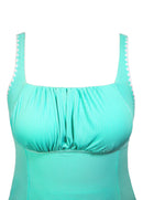 Tankíni Canelado Com Alças Largas E Estampa Paisley