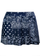 Tankíni Canelado Com Alças Largas E Estampa Paisley