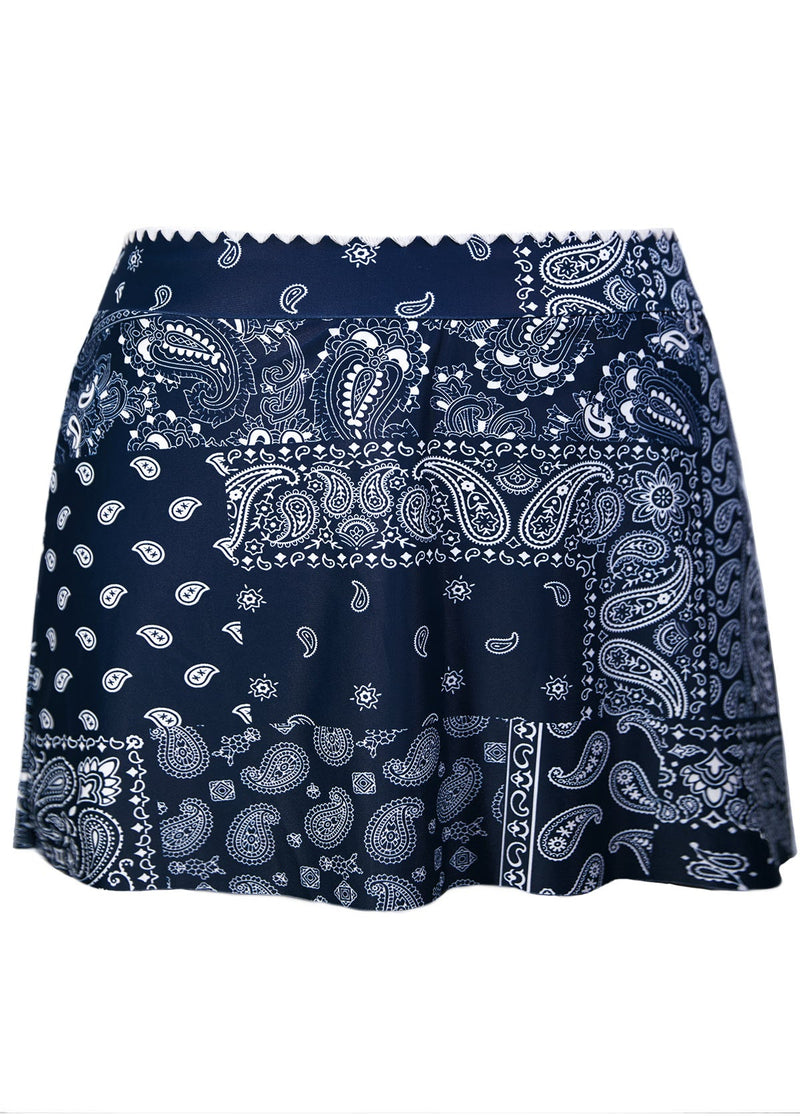 Tankíni Canelado Com Alças Largas E Estampa Paisley