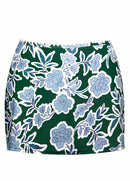 Tankíni Franzido Com Contraste Lateral E Saia Lisa