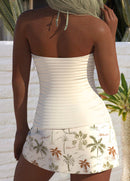 Tankíni Com Bojo Franzido E Estampa Tropical