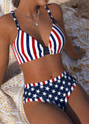 Biquíni Texturizado Cintura Alta Com Detalhes Contrastantes