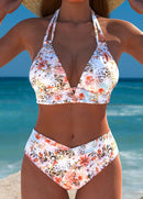 Biquíni Floral com Bojo e Calcinha Cintura Alta