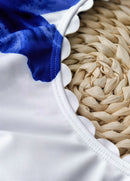 Tankíni Floral Com Alças Duplas E Acabamento Ondulado