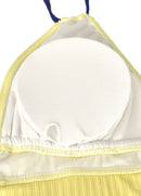 Tankíni Canelado Decote V Com Estampa Tropical