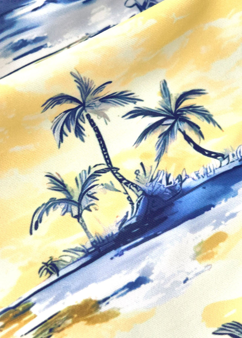 Tankíni Canelado Decote V Com Estampa Tropical