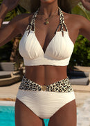 Biquíni Texturizado Cintura Alta Com Detalhe Animal Print