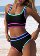 Biquíni Esportivo Cintura Alta Com Alças Cruzadas Costas