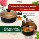 Conjunto Panelas Antiaderente 10 Peças Teflon Várias Cores