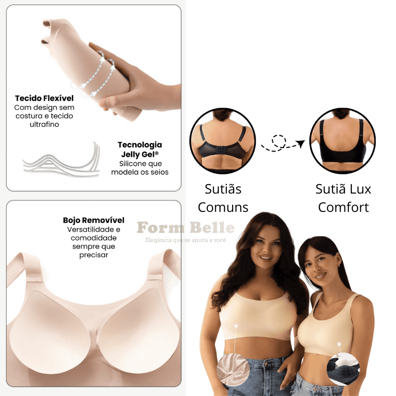 Sutiã Modelador Lux Comfort Sem Costura [COMPRE 1 LEVE 2] + BRINDES