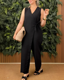 Macacão Bela | Decote em V - (Queridinho das Blogueiras)