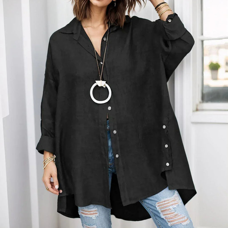 [Compre 1 e Leve 2] Camisa Saint-Tropez™ em Linho de Algodão com Design Oversized / Leveza e Sofisticação para Seus Momentos de Verão!