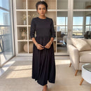 Vestido Mathilde™ em Algodão Leve com Saia Evasê Fluida / Sofisticação e Conforto para a Mulher Moderna!