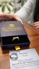 Anel Anti Ansiedade - Presente Para Filha Banhado a Ouro 18k