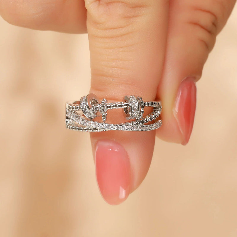 Anel Anti Ansiedade - Presente Para Filha Banhado a Ouro 18k