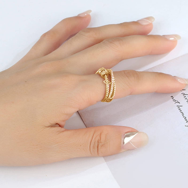 Anel Anti Ansiedade - Presente Para Filha Banhado a Ouro 18k