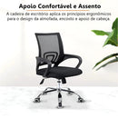 Cadeira de Escritório com Encosto em Tela Mesh