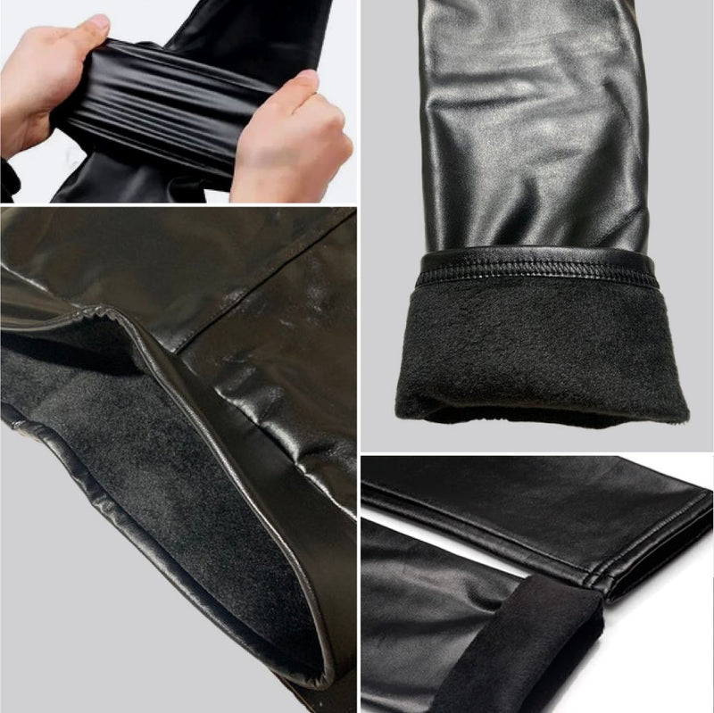 Calça Legging de Couro Aveludada - Fashion Leg - Compre 1 Leve 2