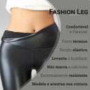 Calça Legging de Couro Aveludada - Fashion Leg - Compre 1 Leve 2