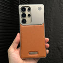 Case Samsung Minimalista em Couro Anti Impacto