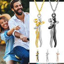 Colar Abraço - Prata e Ouro