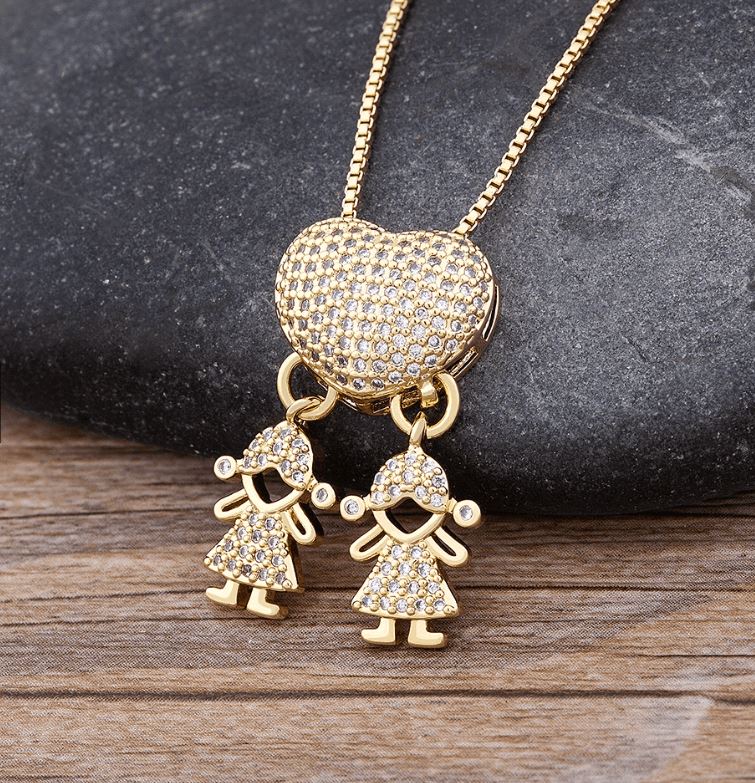 Colar Amor de Mãe com Pingente Banhado a Ouro 18k