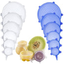 Compre 6 Leve 12 - Kit 12 Tampas de Silicone Reutilizável (UNIVERSAL) - Super Elástico